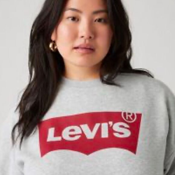 Levi’s NWT Sz 2XL light grey  logo sweatshirt - Picture 4 of 10